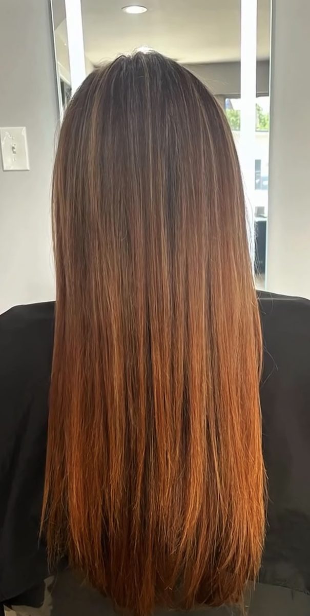 Copper color melt with rich auburn tones